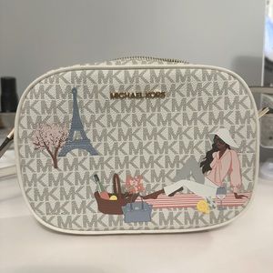 Michael Kors Paris Monogram Crossover Purse